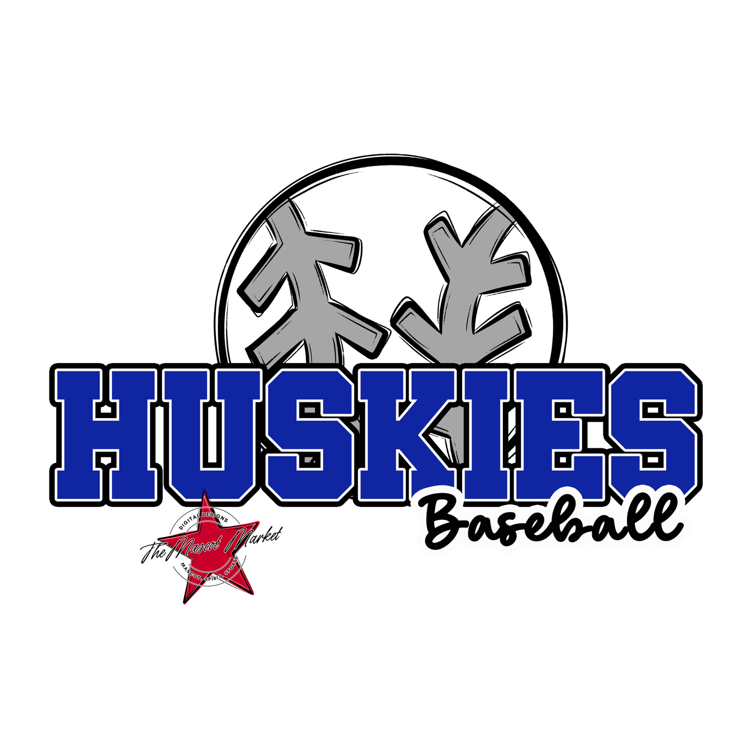 Huskies Varsity Baseball-Royal Blue