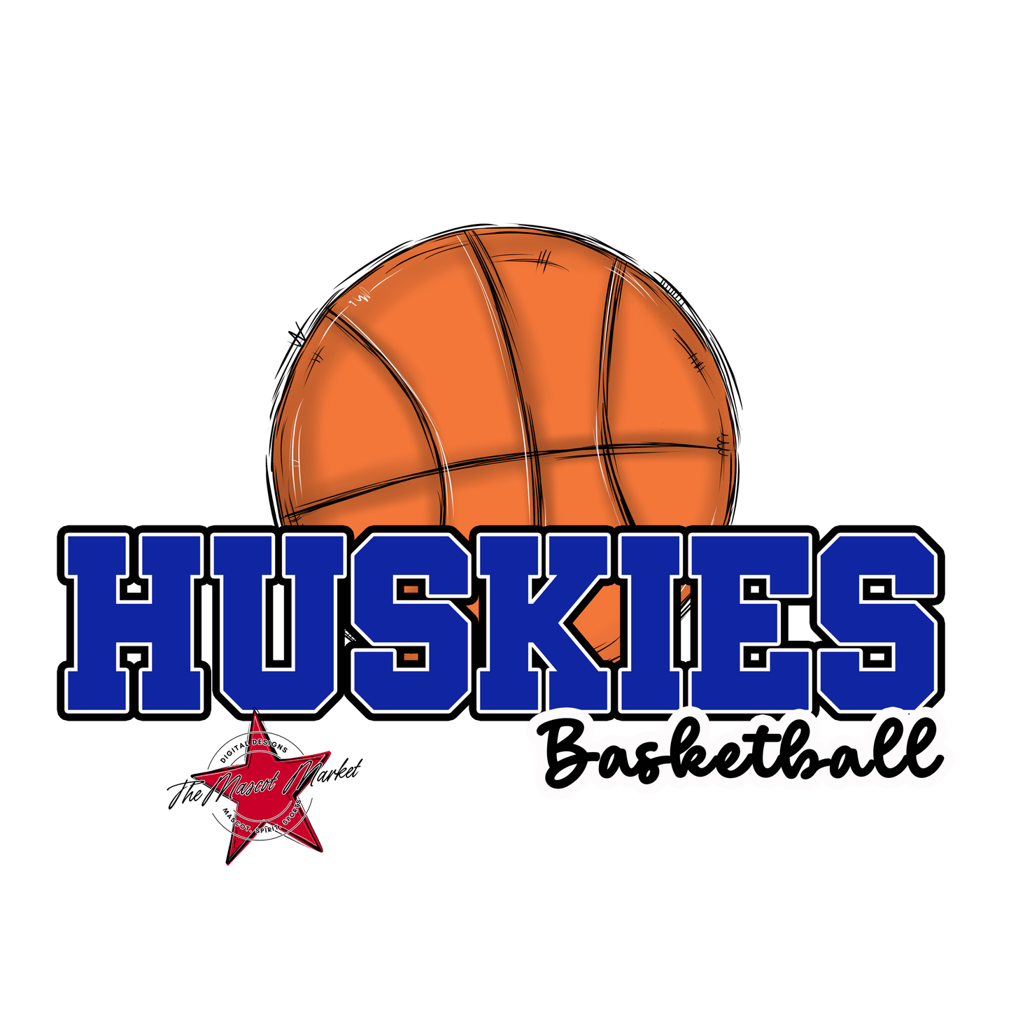 Huskies Varsity Basketball-Royal Blue