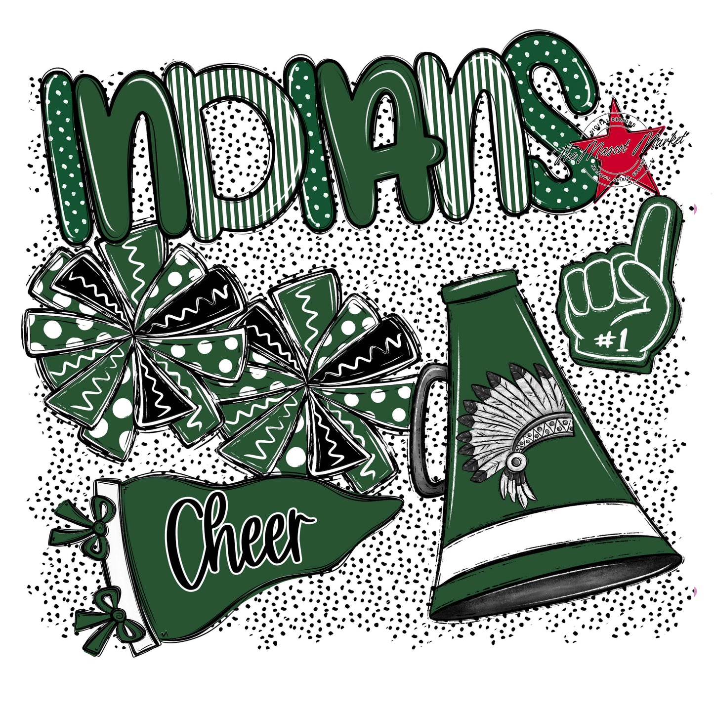 Indians Cheer Spirit-Green