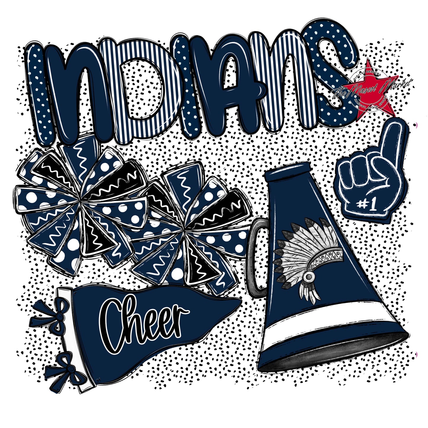 Indians Cheer Spirit-Navy