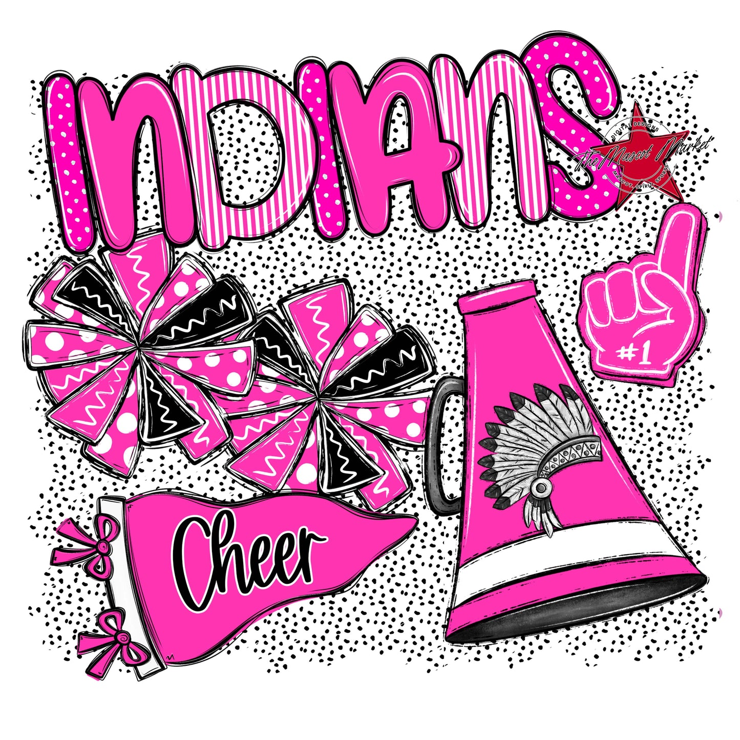 Indians Cheer Spirit-Pink