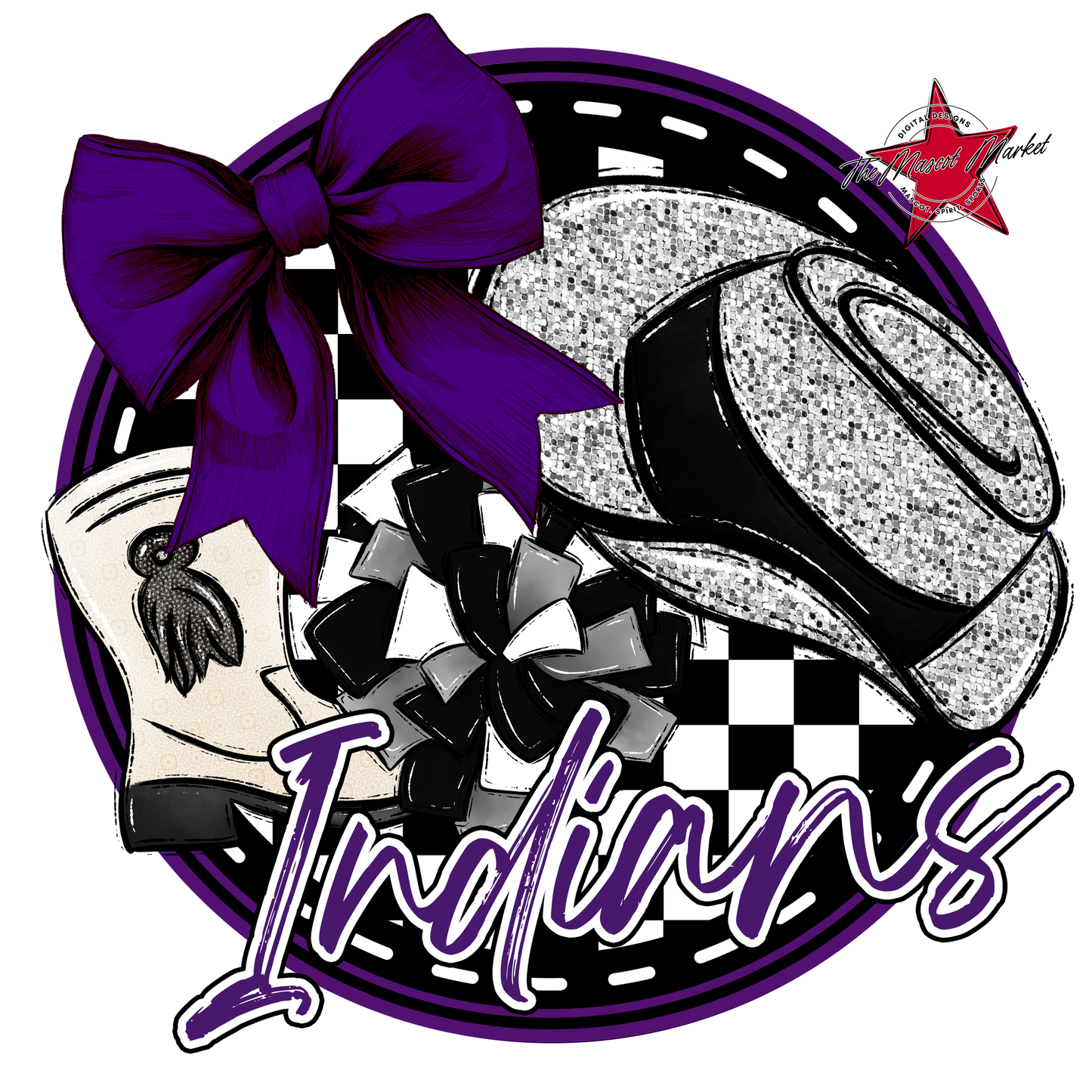 Indians Circle Drillteam Design-Purple