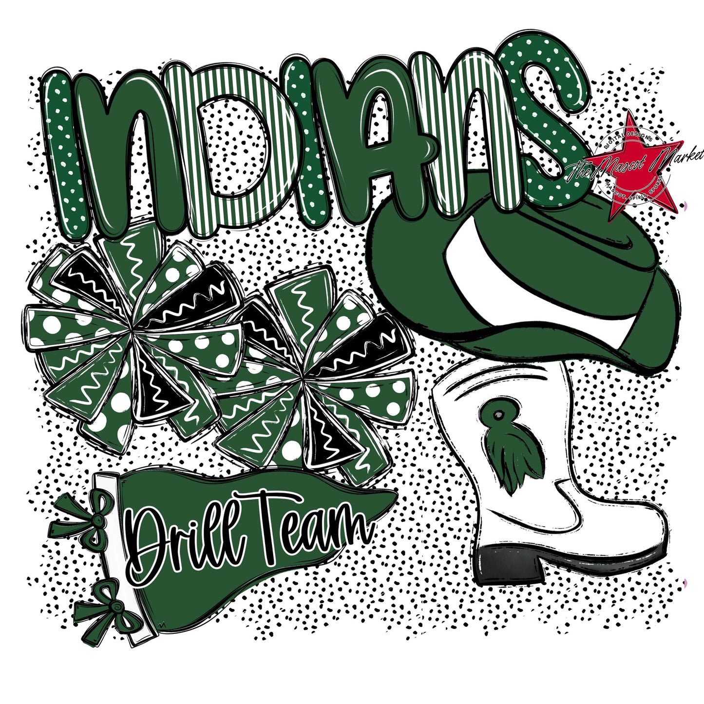 Indians Drillteam Spirit-Green