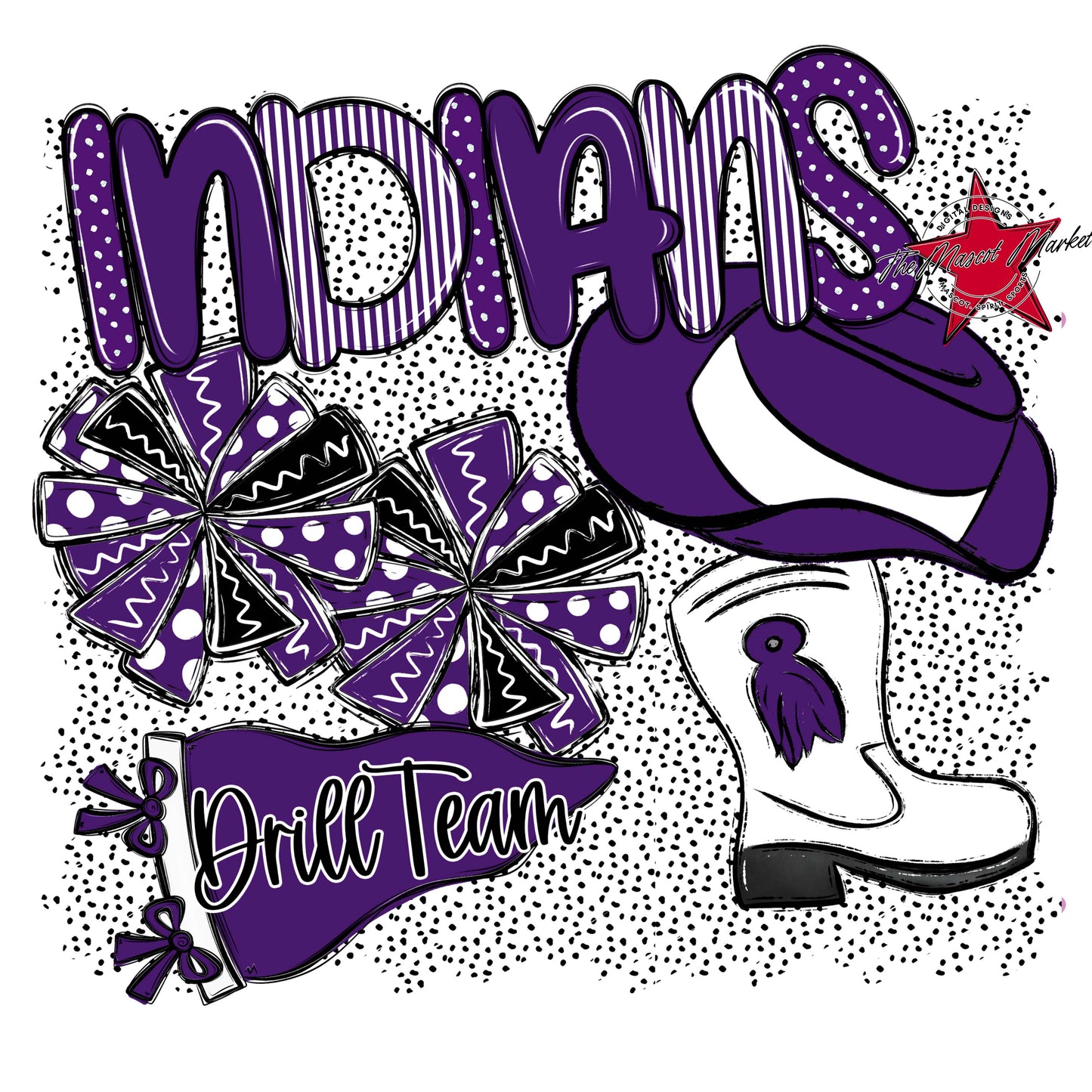 Indians Drillteam Spirit-Purple