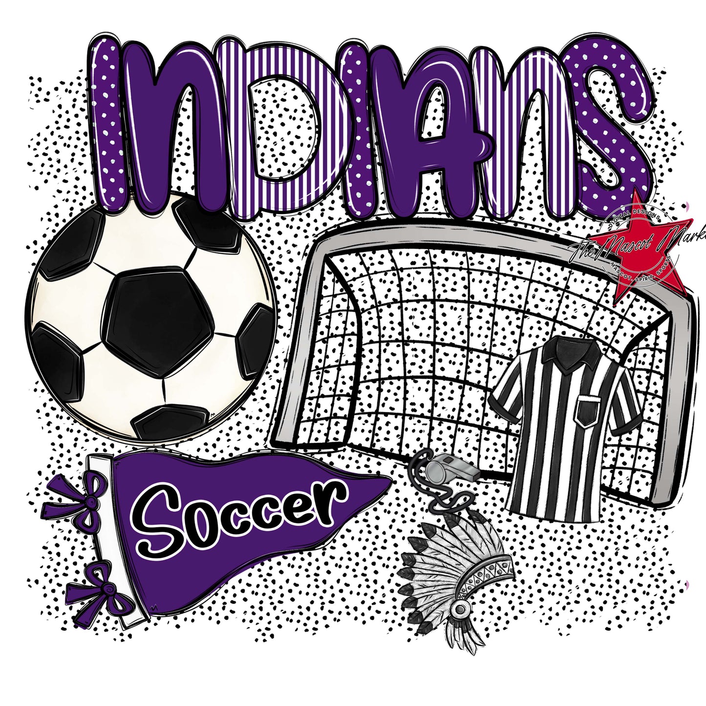 Indians Soccer Spirit-Purple