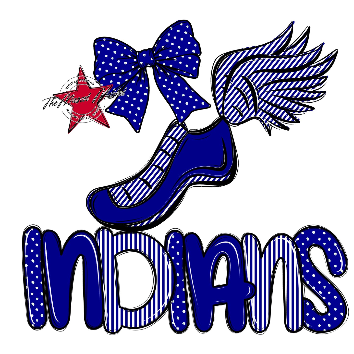 Indians Track Spirit Design-Blue