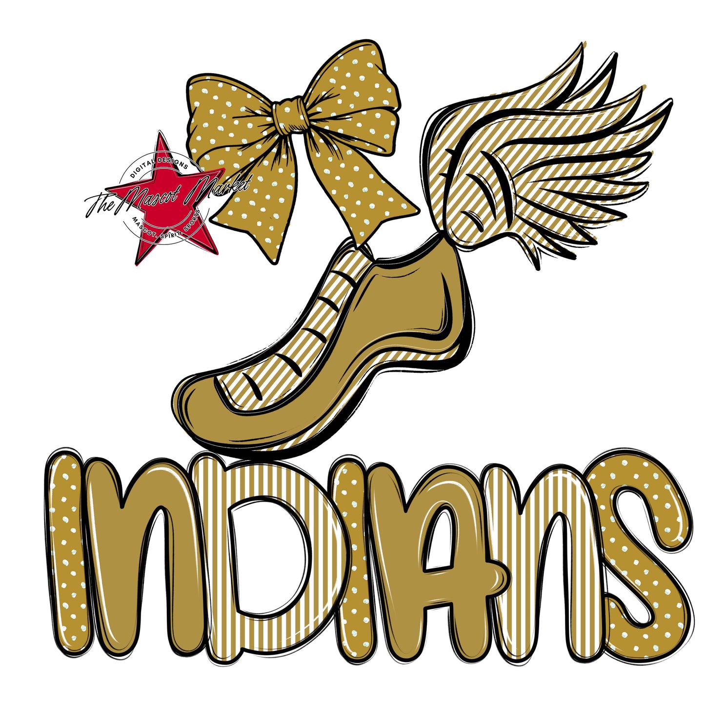 Indians Track Spirit Design-Gold