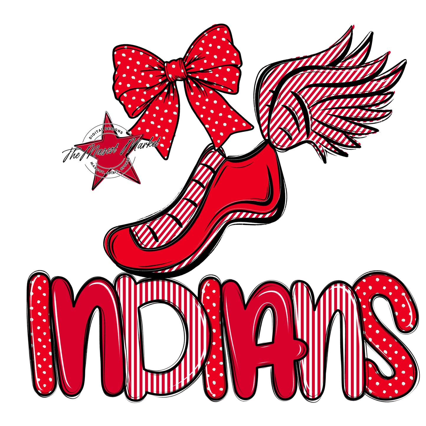 Indians Track Spirit Design-Red