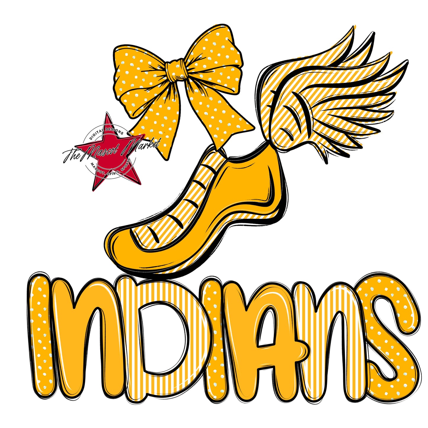 Indians Track Spirit Design-Yellow