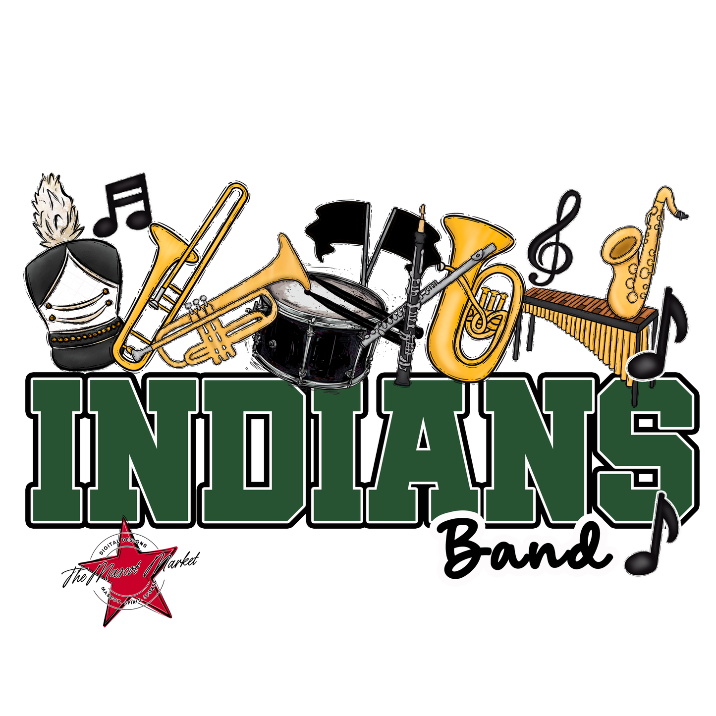 Indians Varsity Band-Green