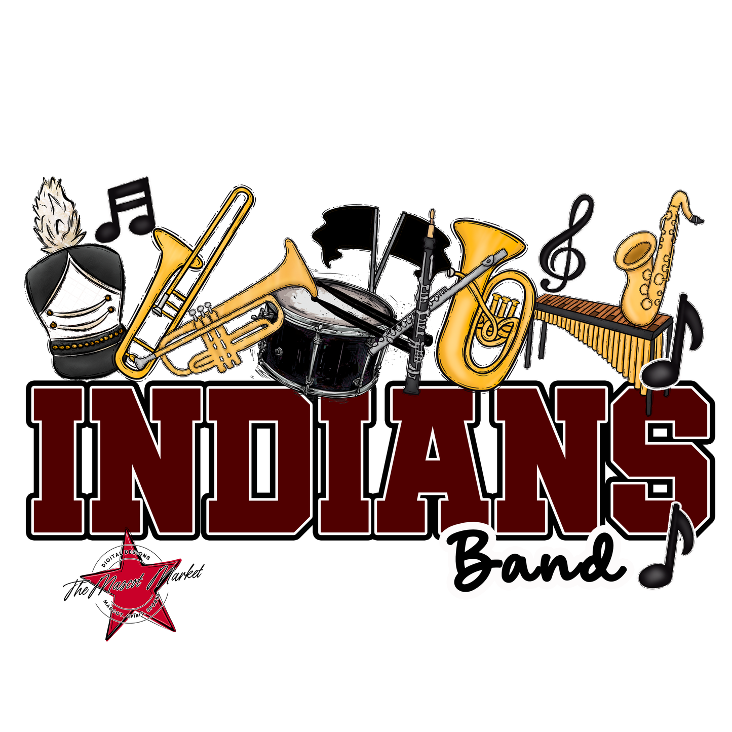 Indians Varsity Band-Maroon
