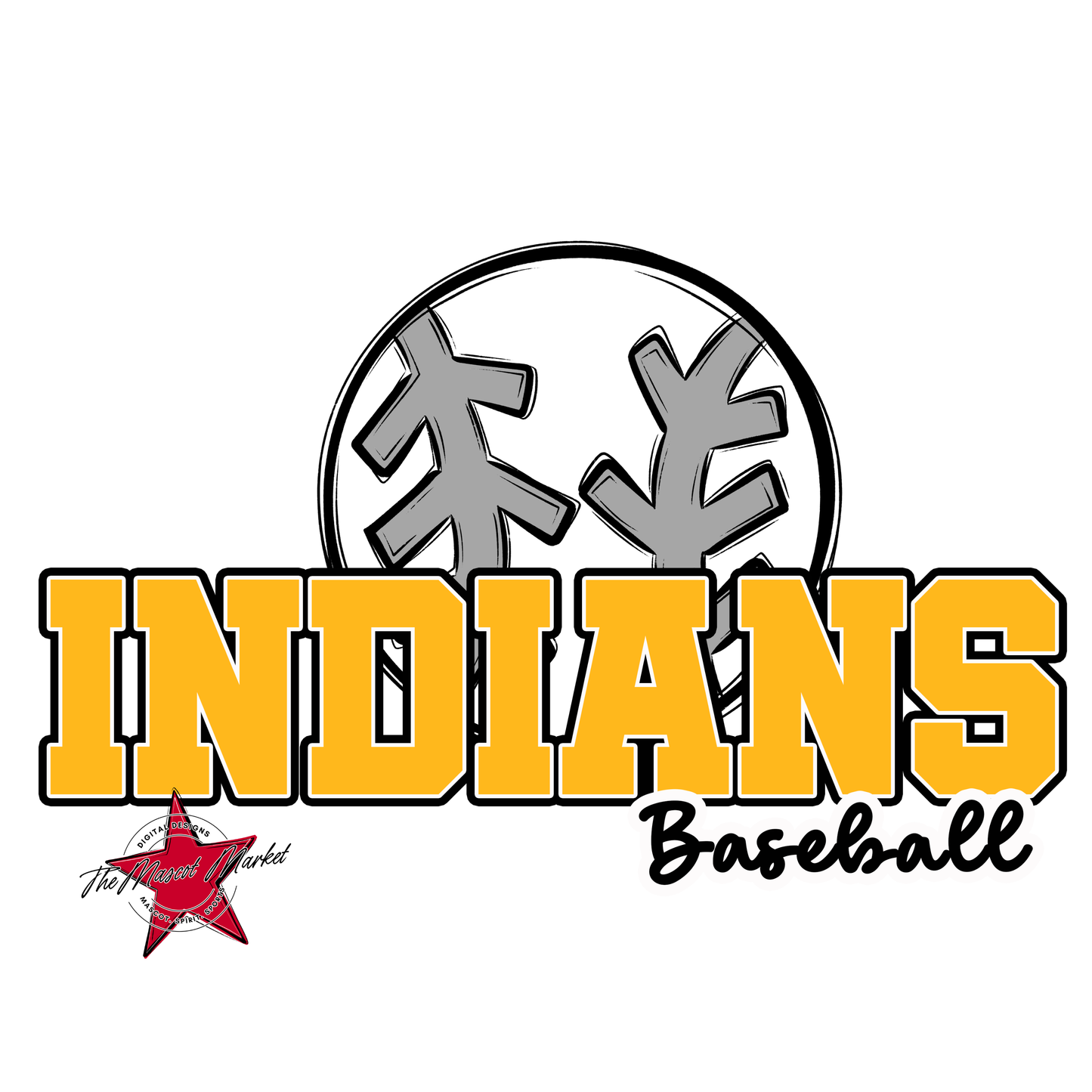 Indians Varsity Baseball-Yellow