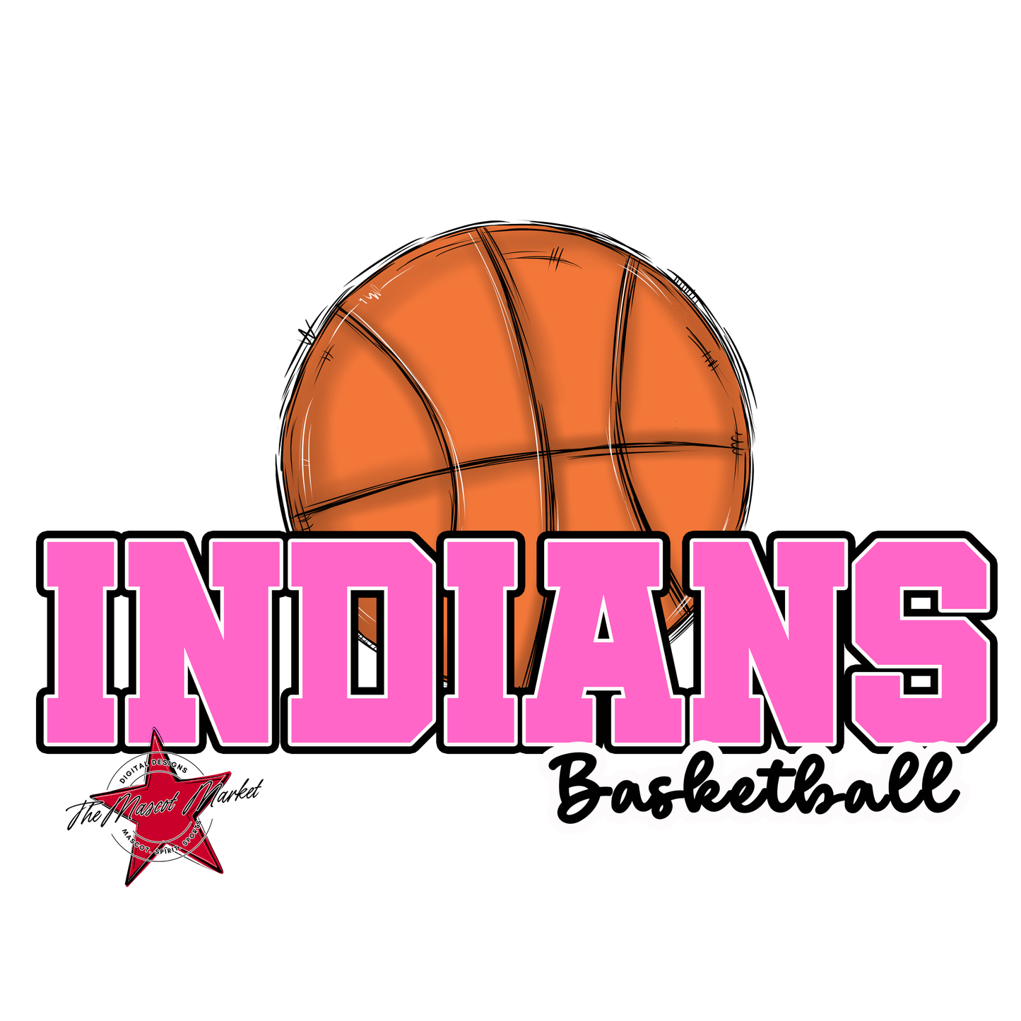 Indians Varsity Basketball-Baby Pink