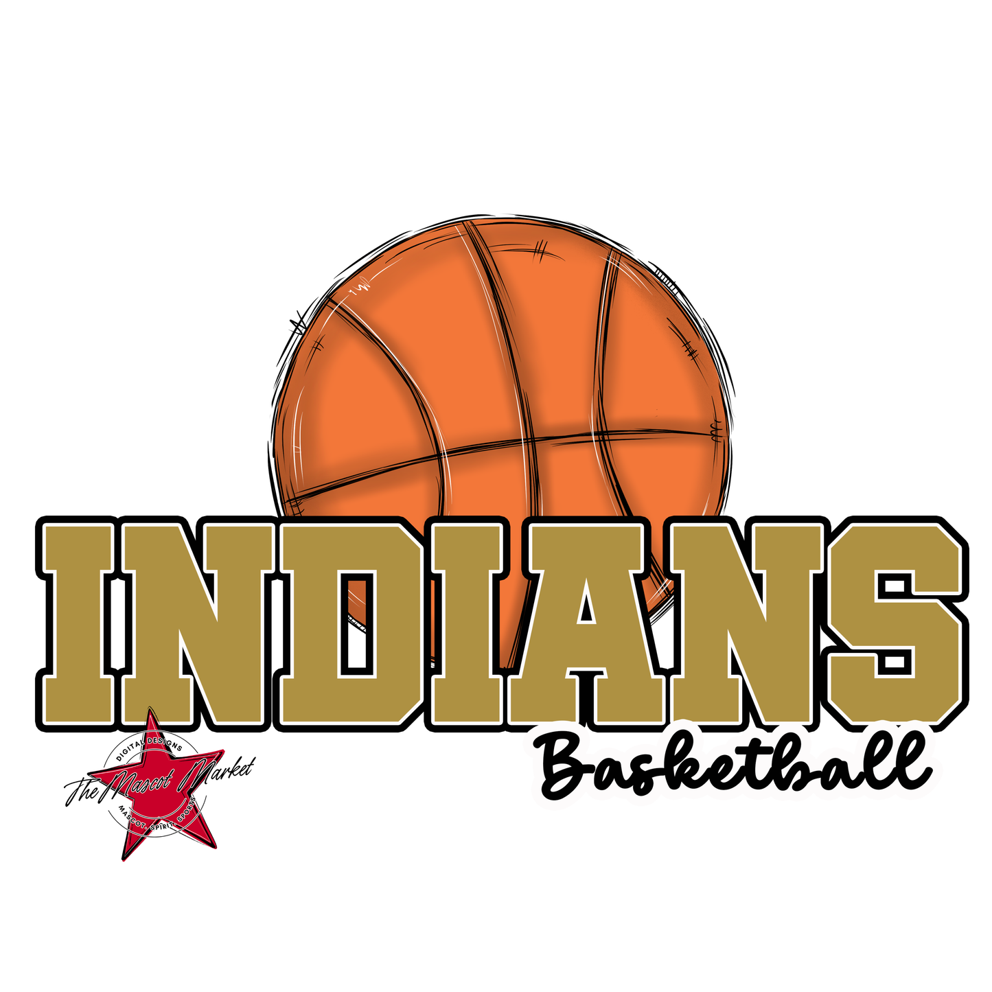 Indians Varsity Basketball-Gold