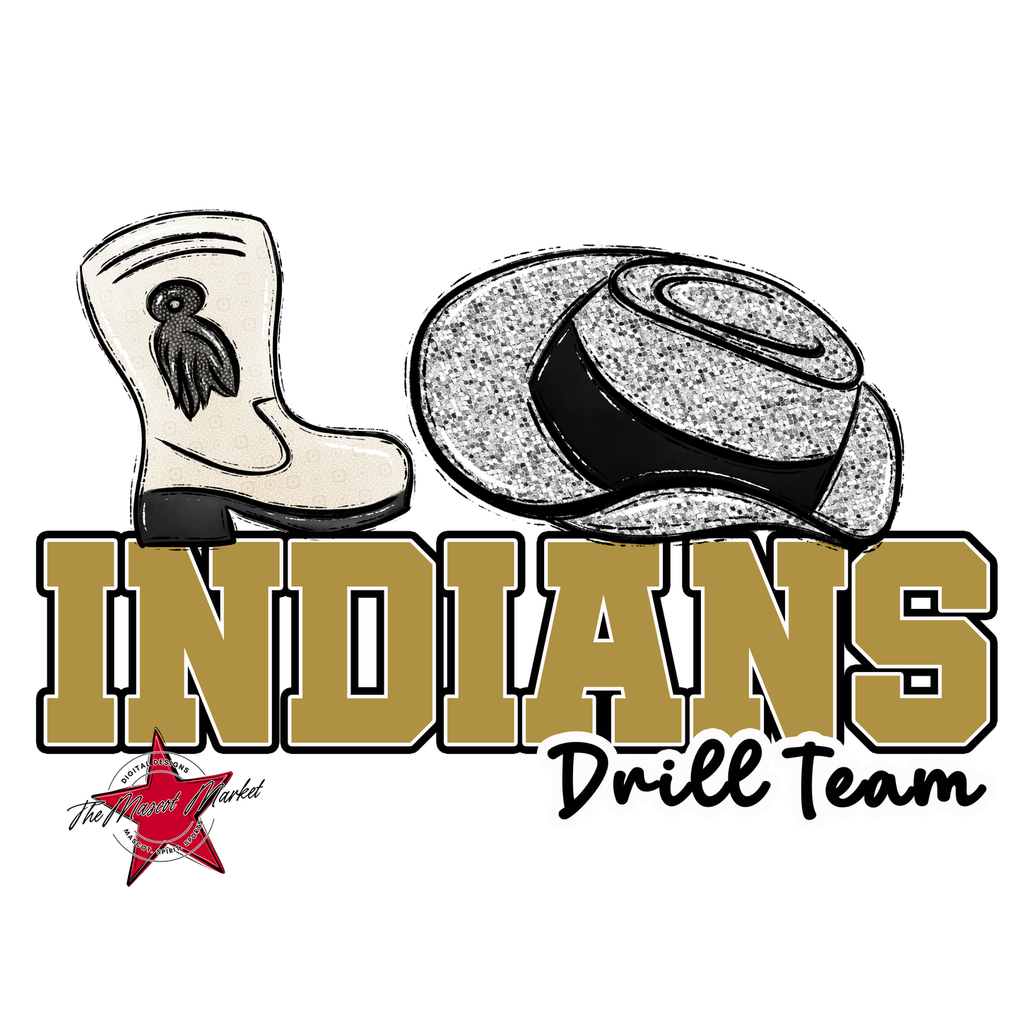 Indians Varsity Drillteam-Gold