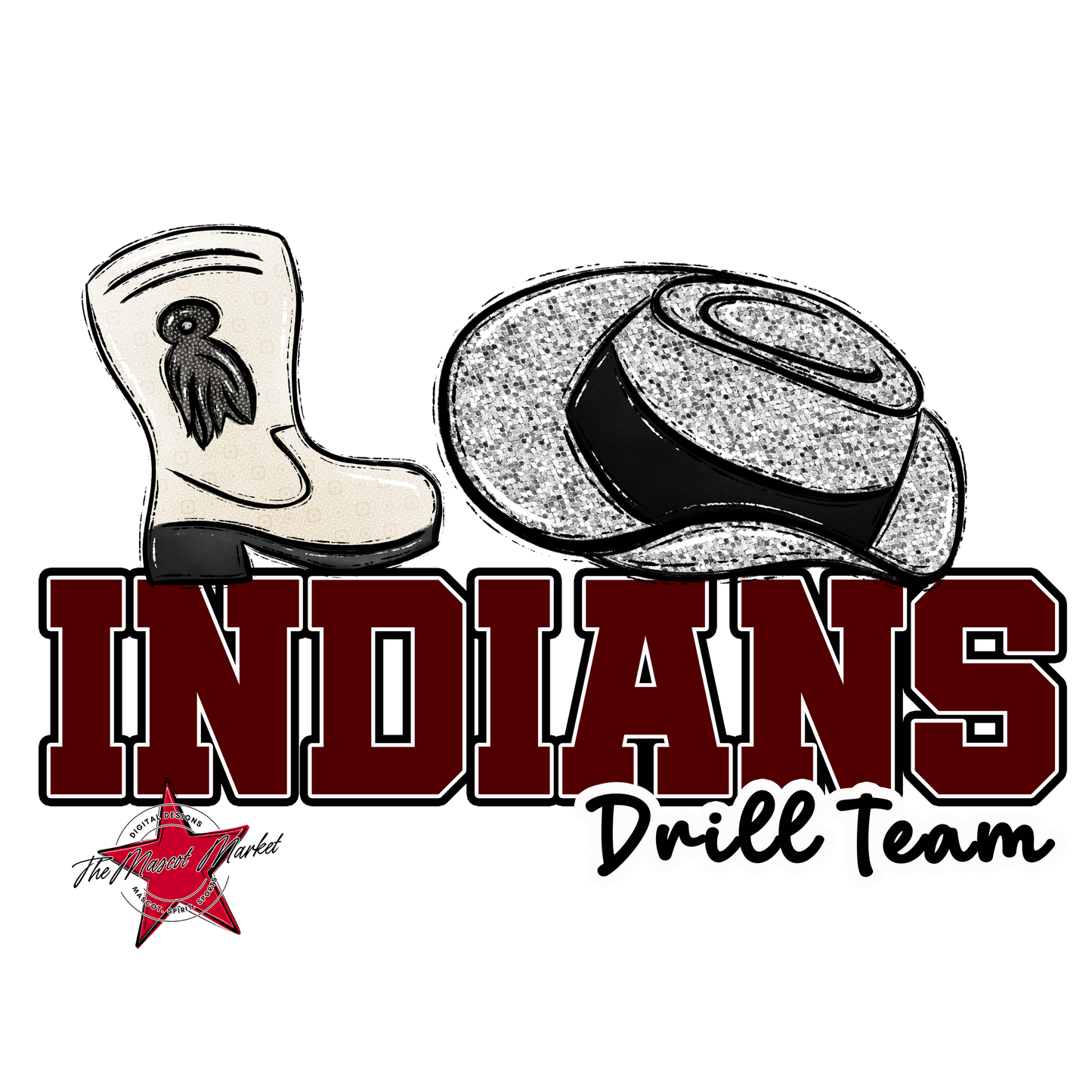 Indians Varsity Drillteam-Maroon