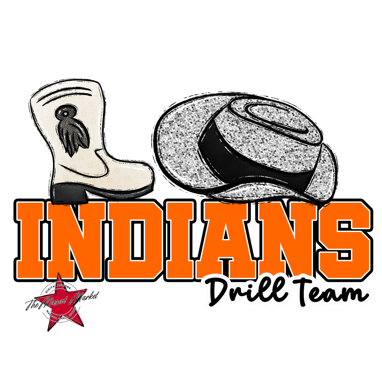 Indians Varsity Drillteam-Orange
