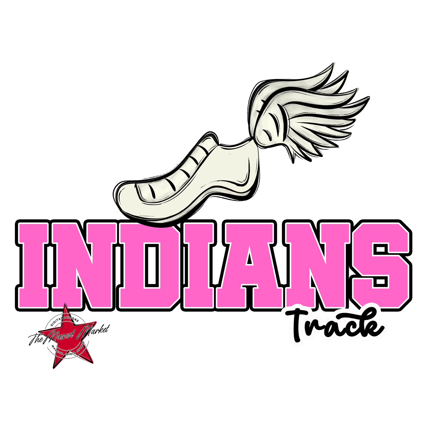 Indians Varsity Track-Baby Pink
