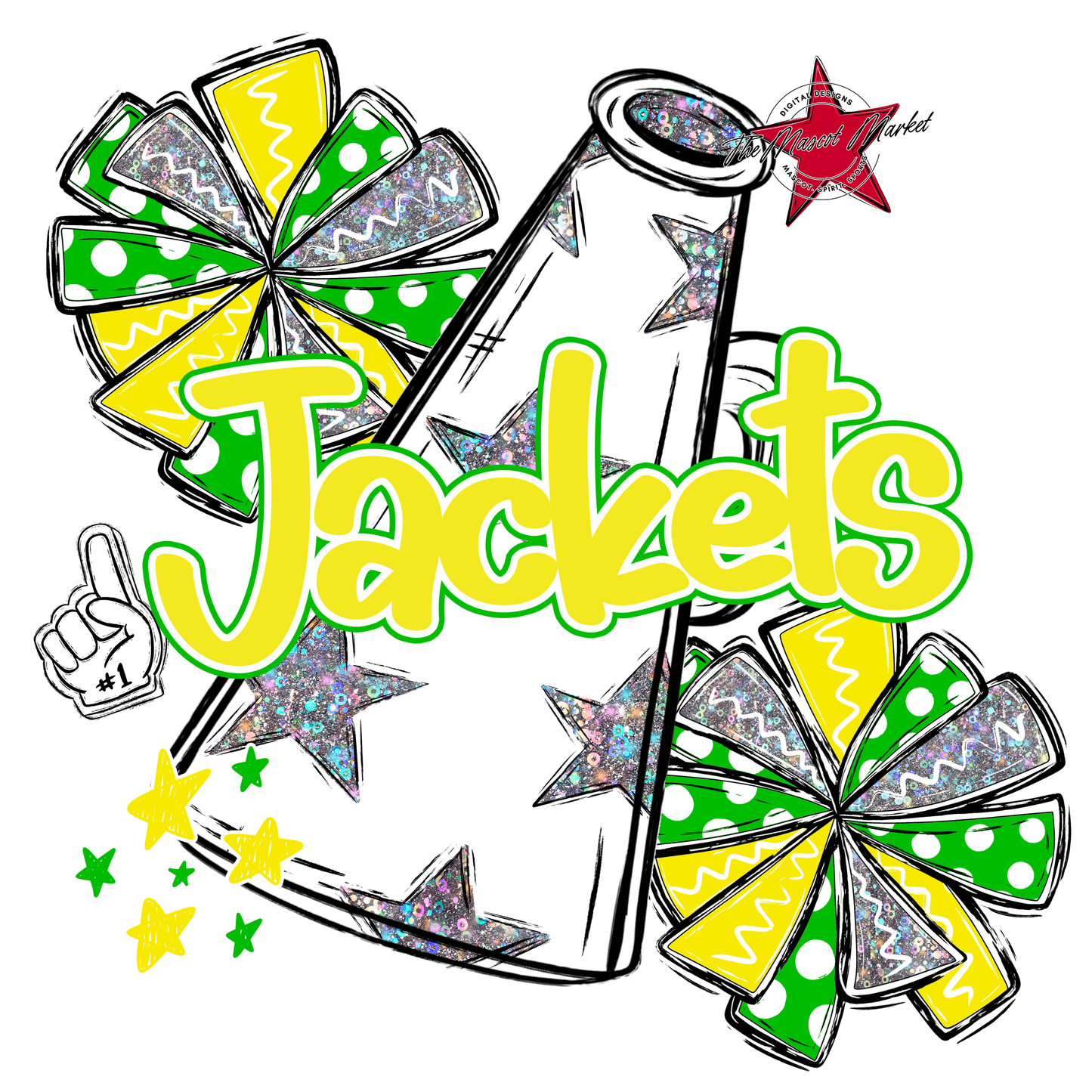 Jackets Alpha Megaphone Design-Bright Green-Bright Yellow
