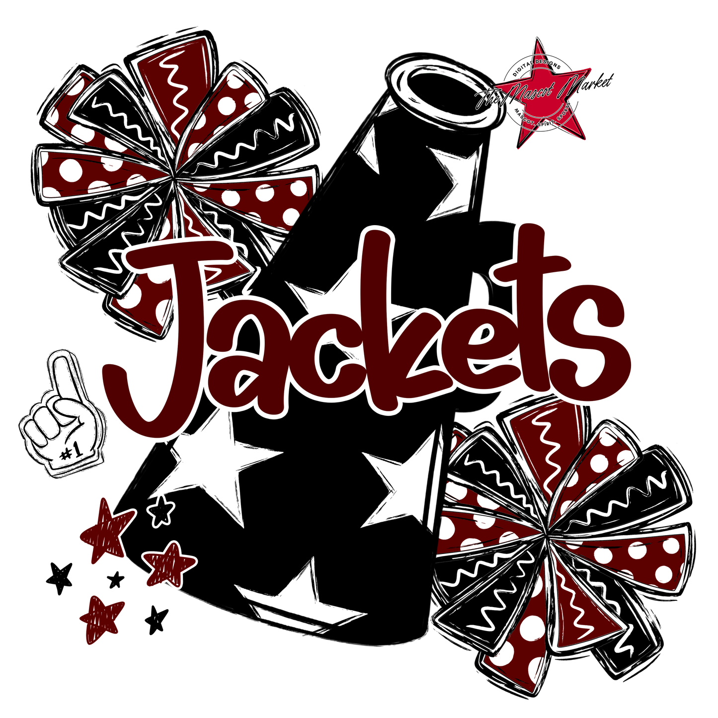 Jackets Alpha Megaphone Design-Maroon