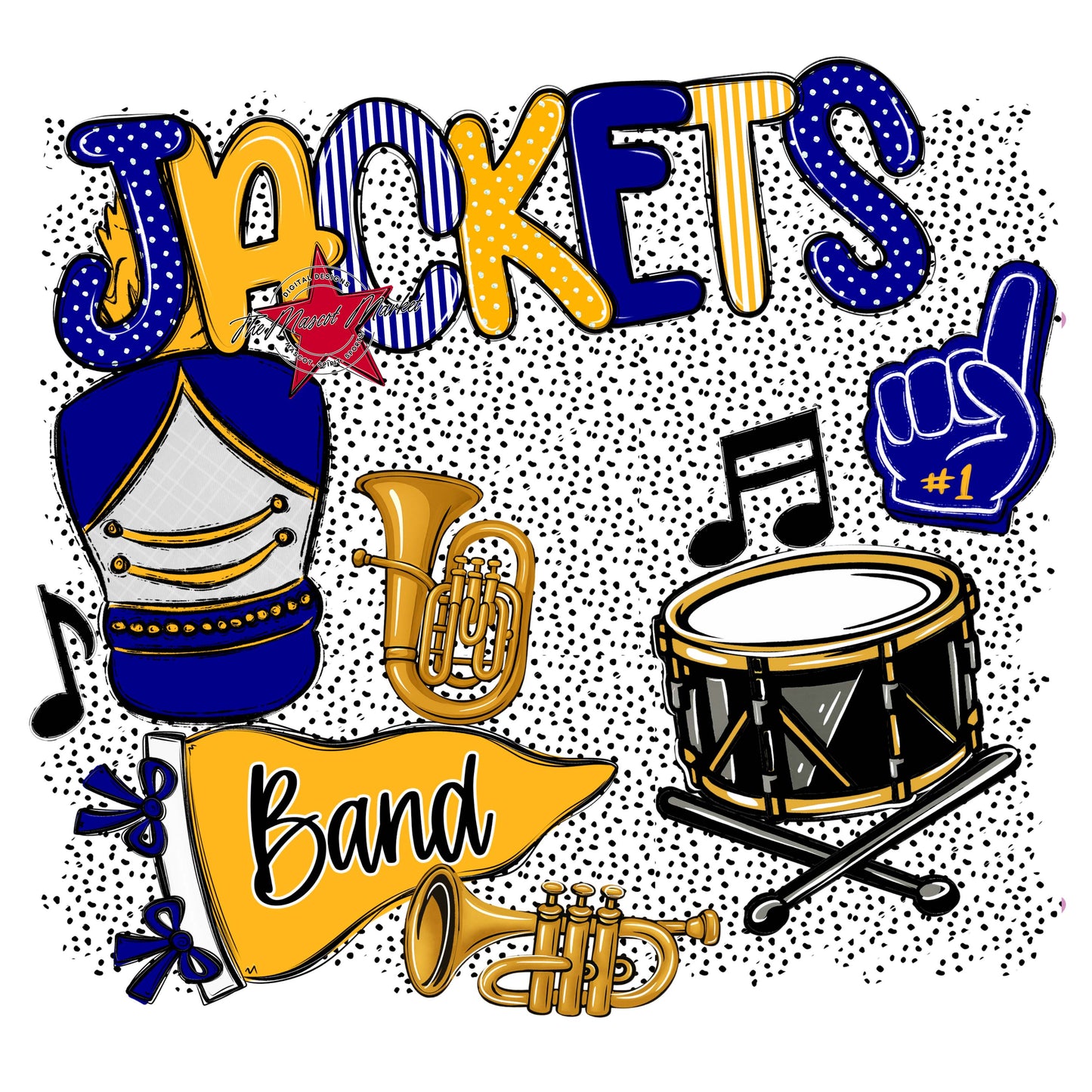 Jackets Band Spirit-Blue & Yellow