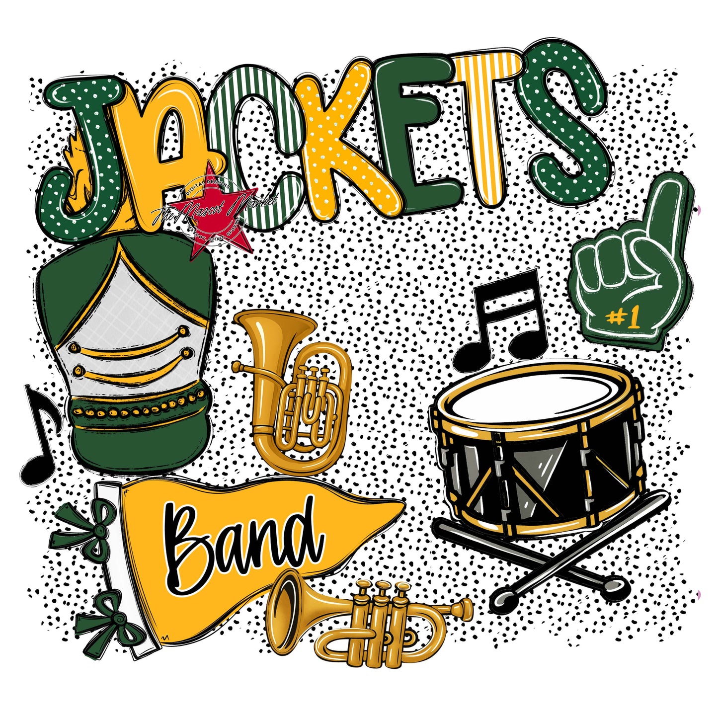 Jackets Band Spirit-Green & Yellow