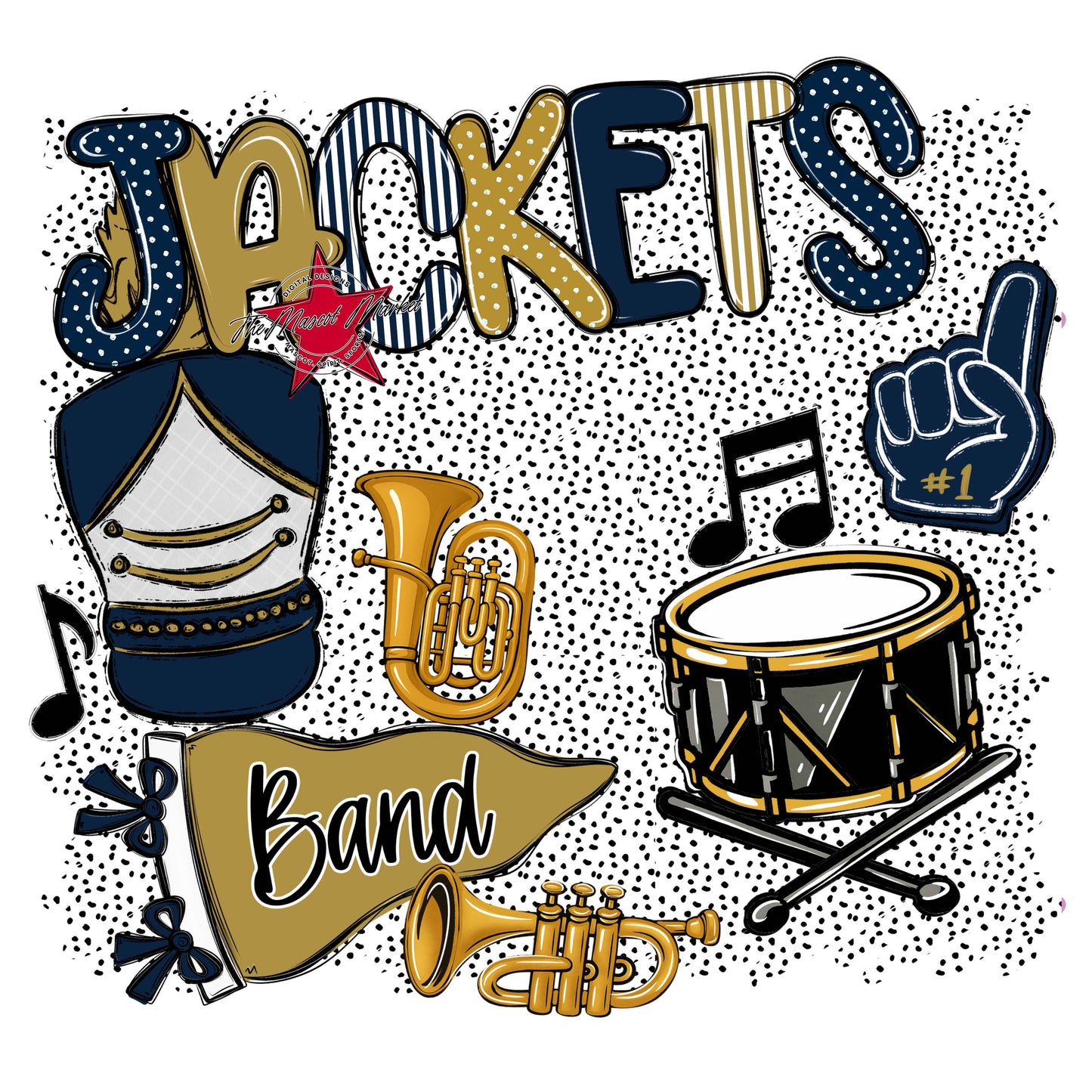Jackets Band Spirit-Navy & Gold