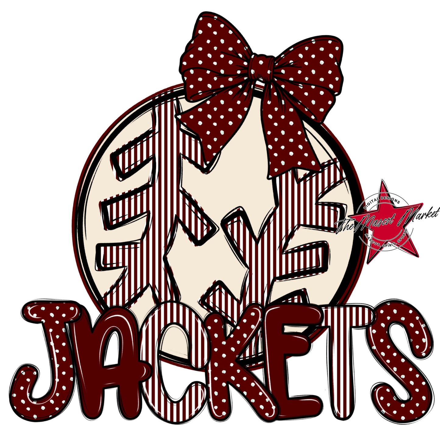 Jackets Baseball-Softball Spirit Design-Maroon