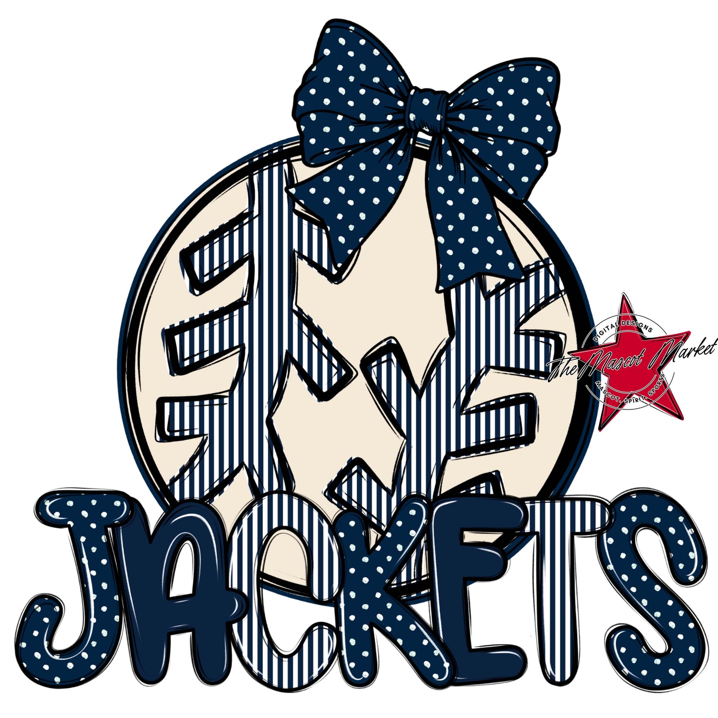 Jackets Baseball-Softball Spirit Design-Navy