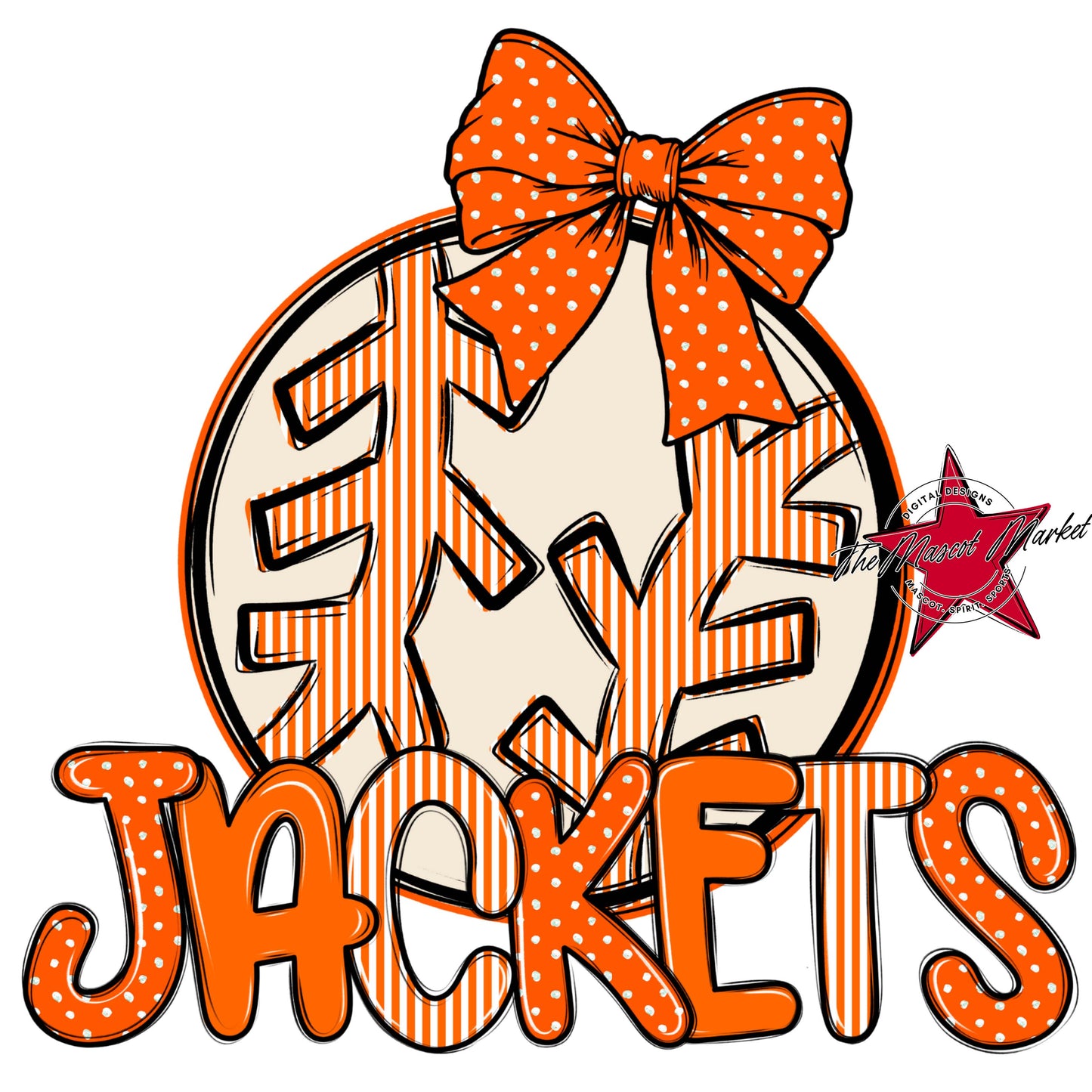 Jackets Baseball-Softball Spirit Design-Orange