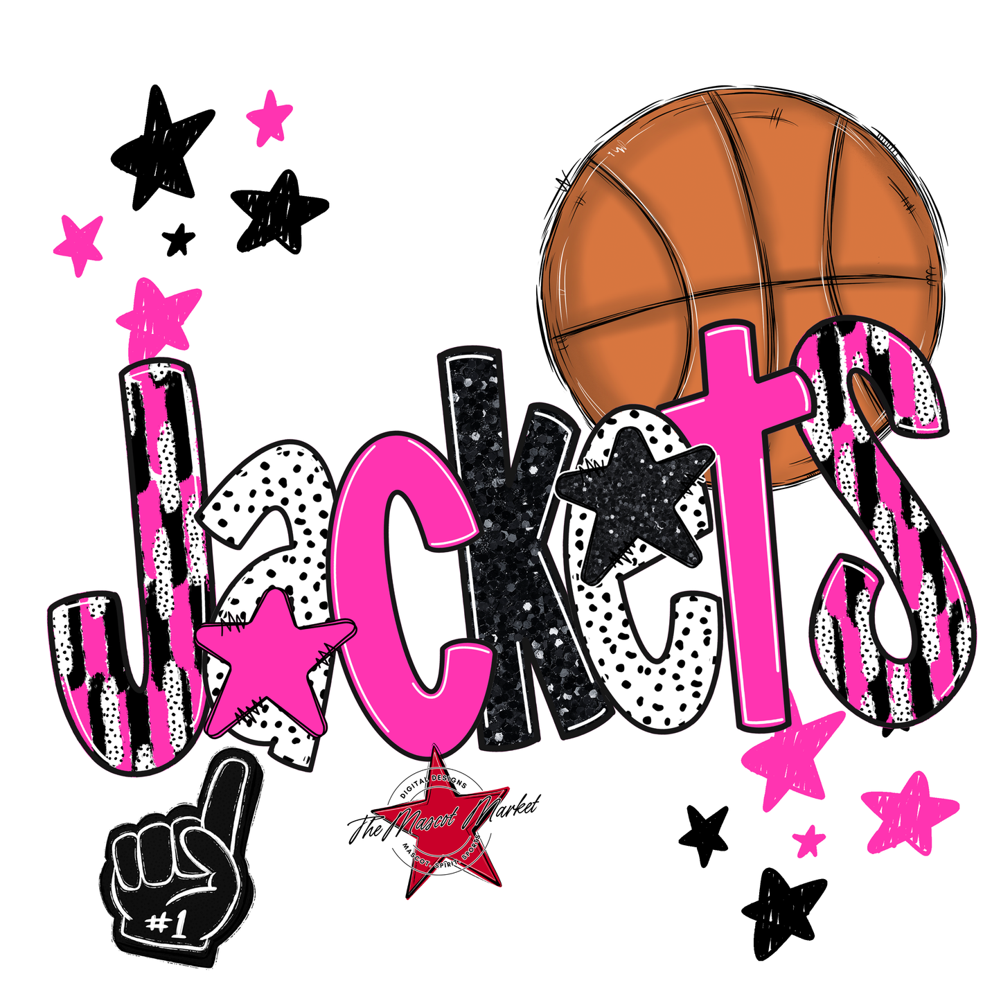 Jackets Basketball Scrape-Pink