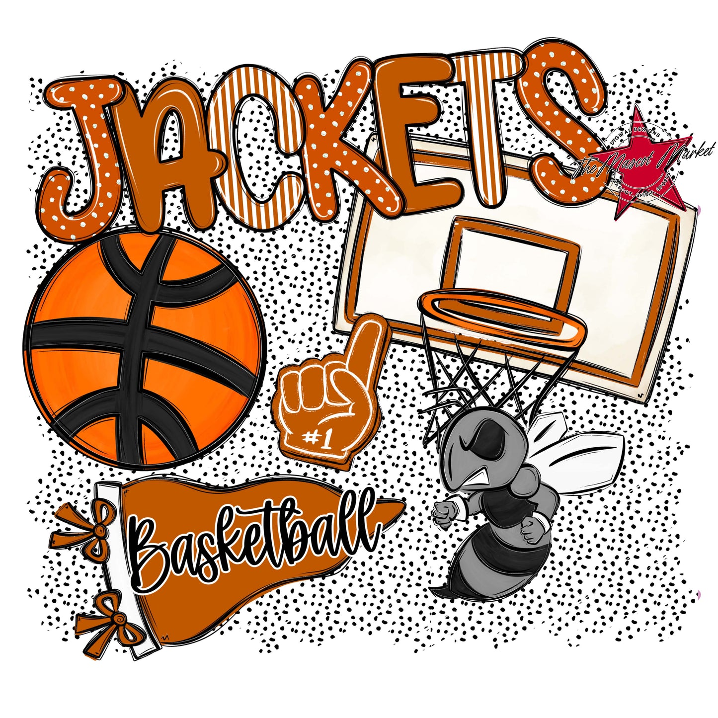 Jackets Basketball Spirit-Burnt Orange