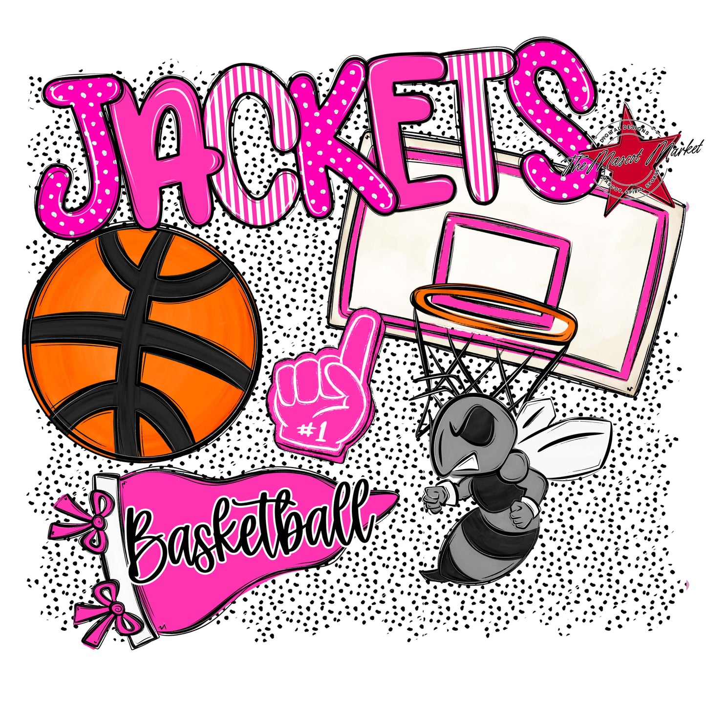Jackets Basketball Spirit-Pink