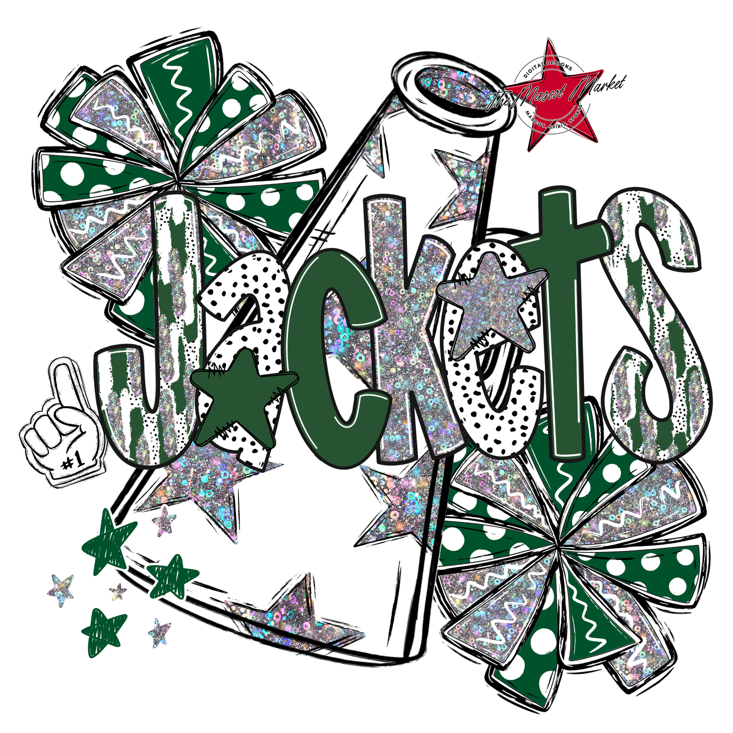 Jackets Cheer Megaphone Scrape-Green