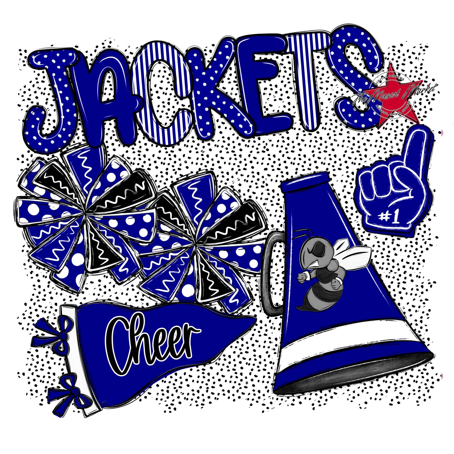 Jackets Cheer Spirit-Blue