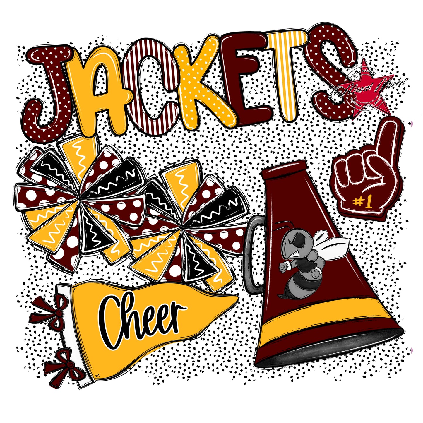Jackets Cheer Spirit-Maroon & Yellow