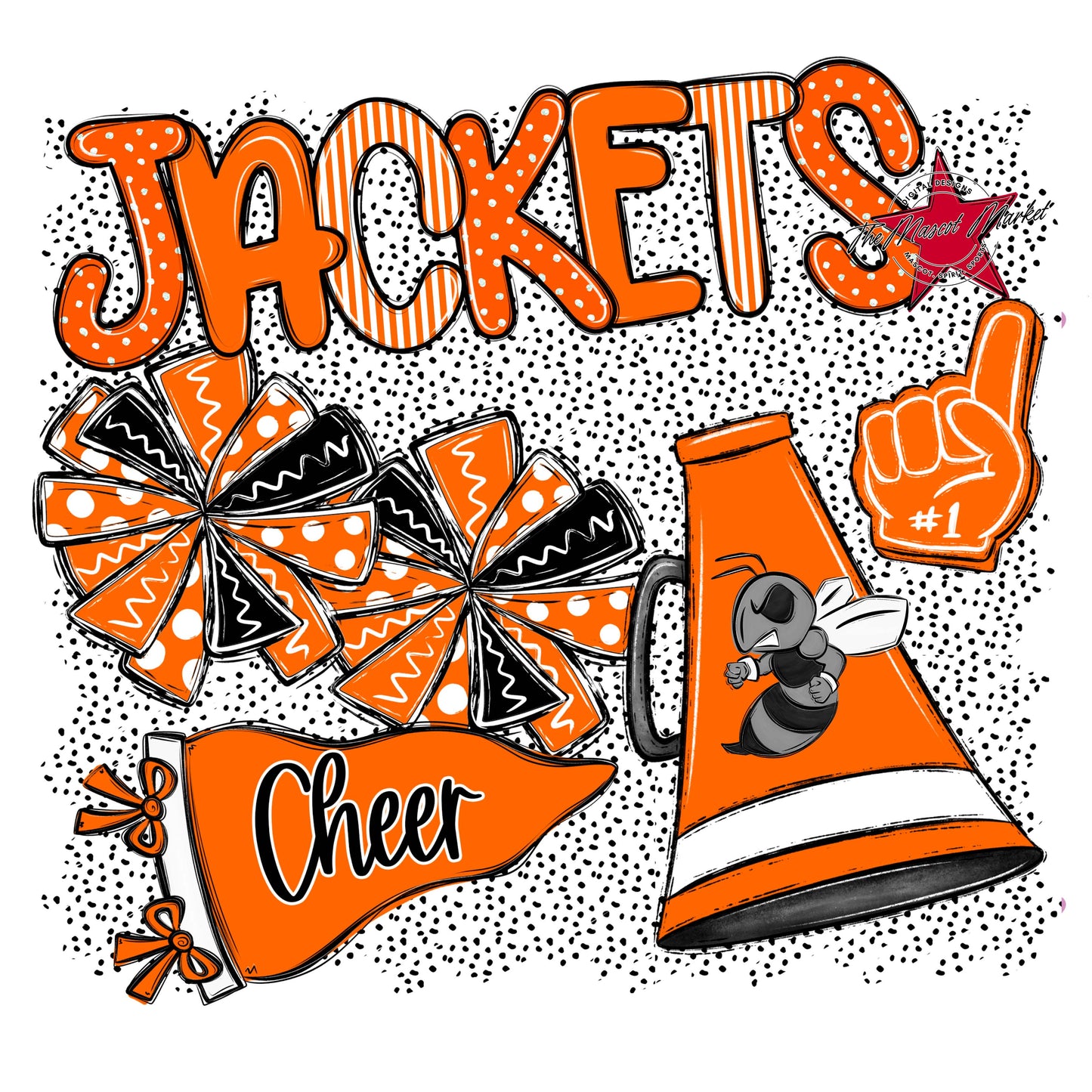 Jackets Cheer Spirit-Orange