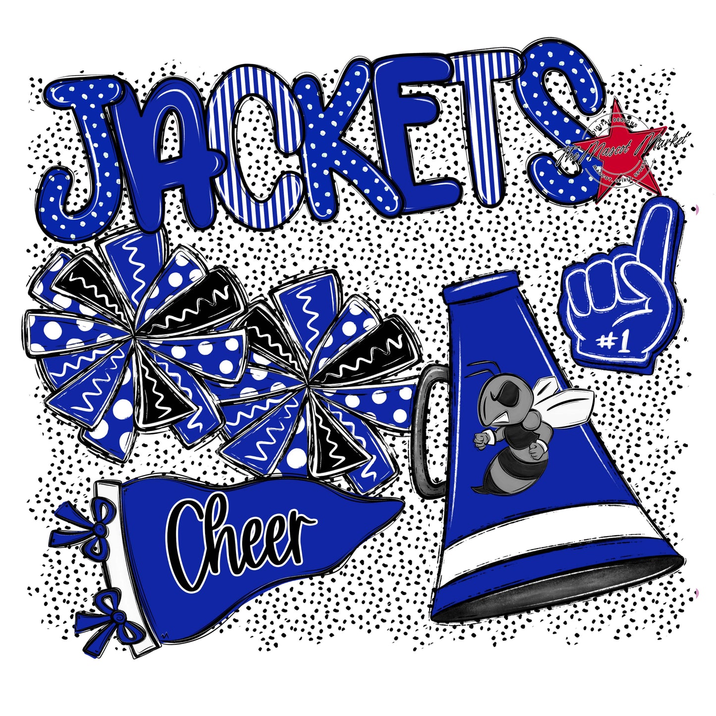 Jackets Cheer Spirit-Royal Blue