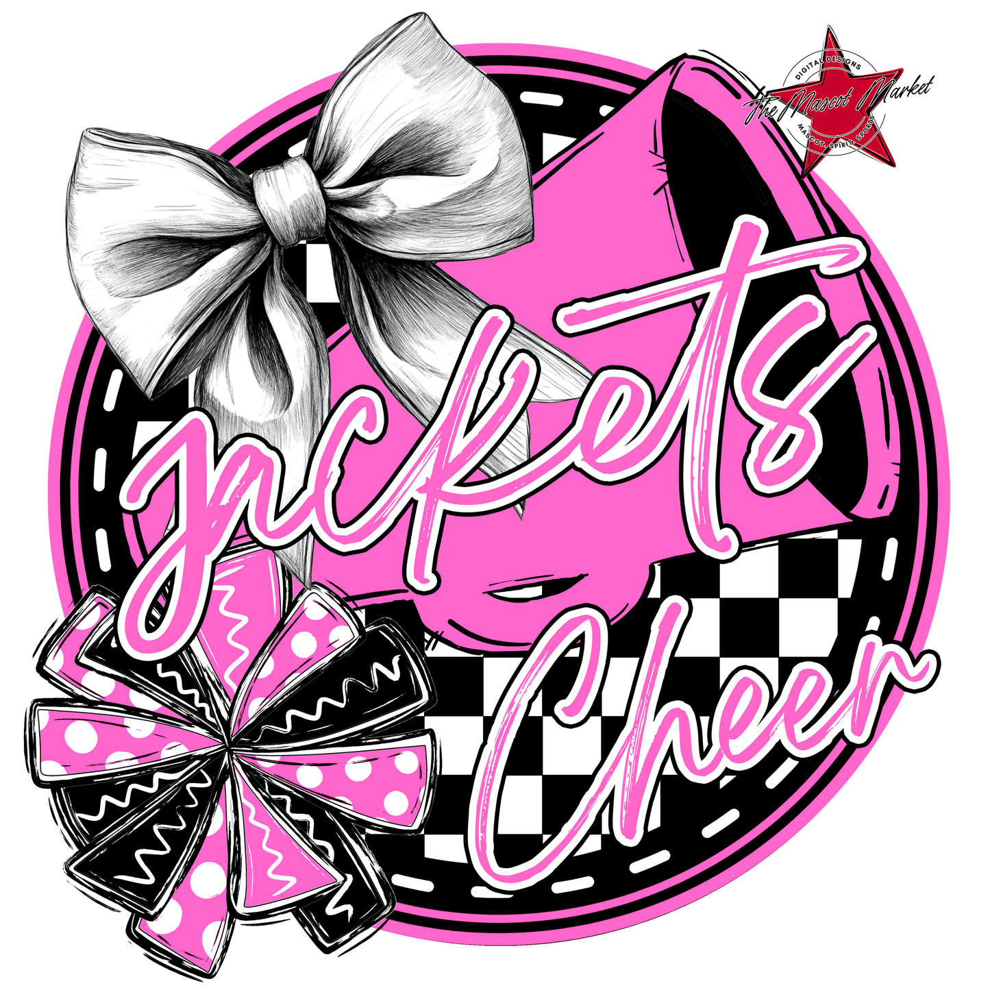 Jackets Circle Cheer Design-Baby Pink