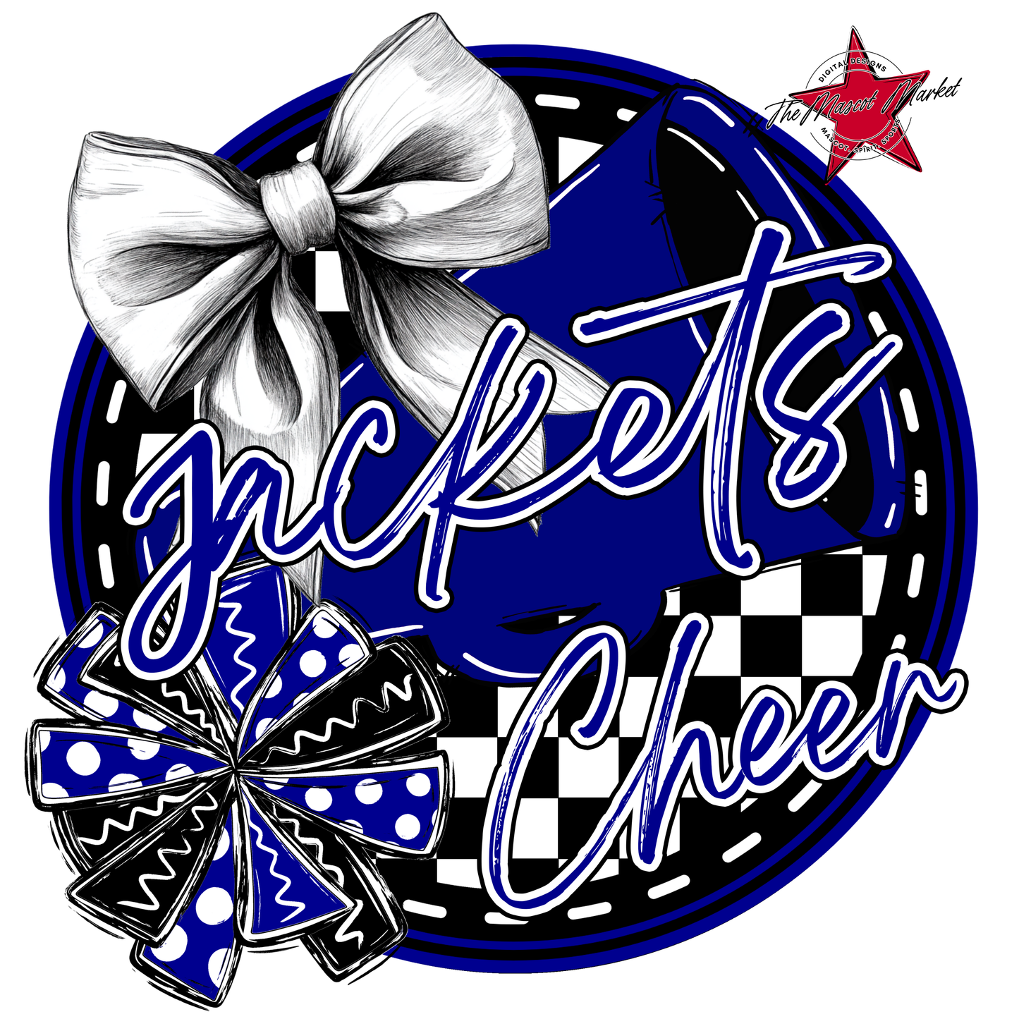 Jackets Circle Cheer Design-Blue
