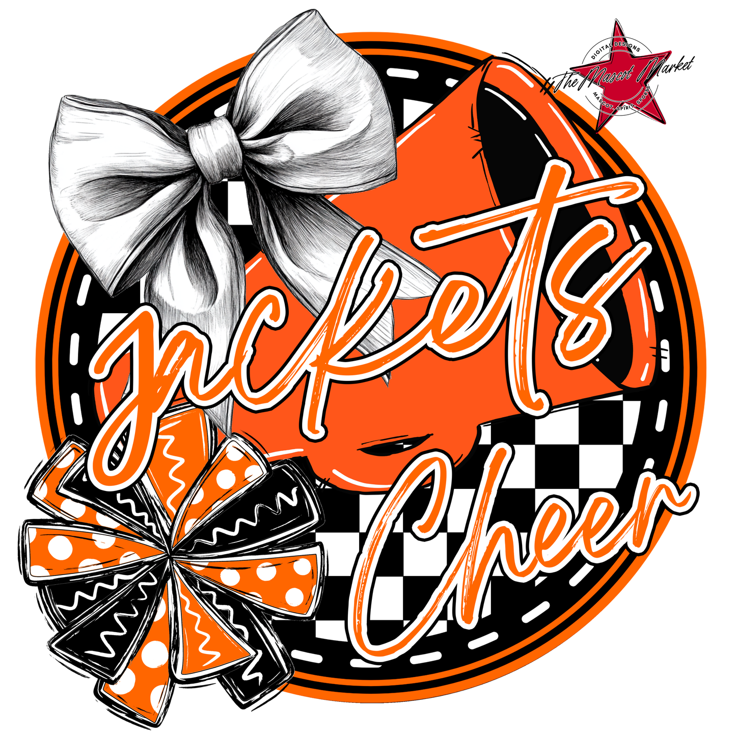 Jackets Circle Cheer Design-Orange