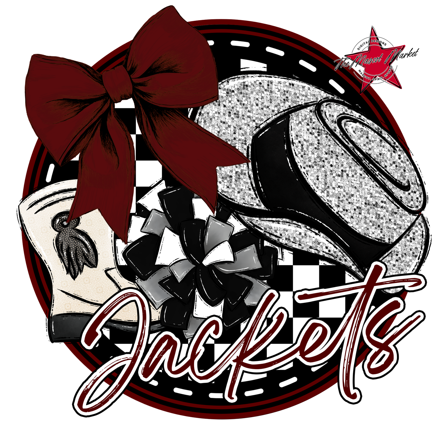 Jackets Circle Drillteam Design-Maroon