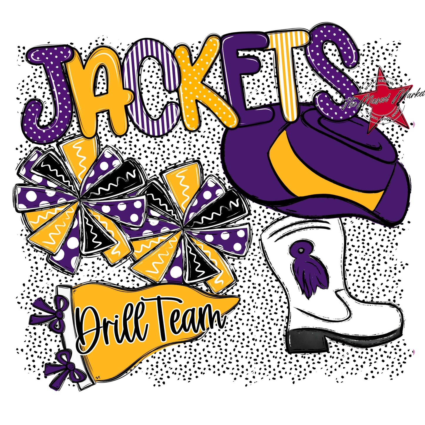 Jackets Drillteam Spirit-Purple & Yellow