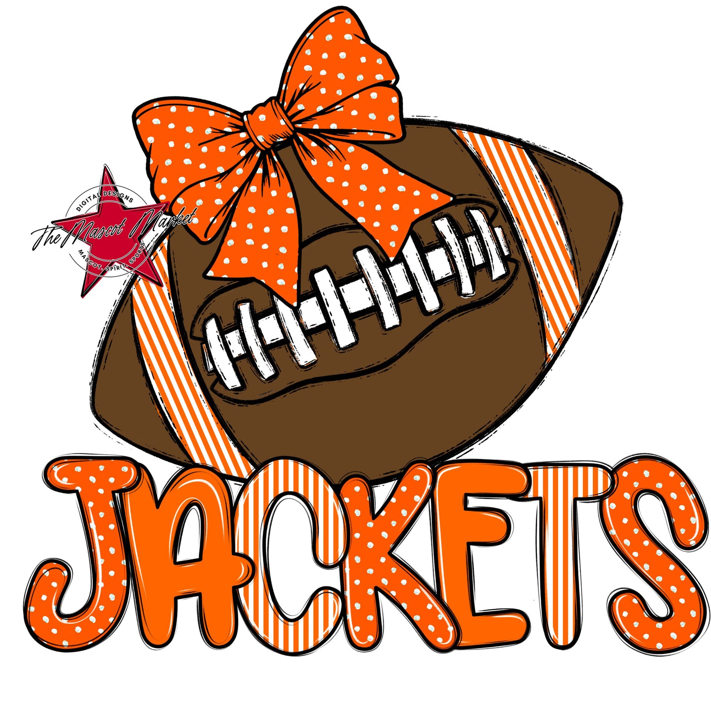 Jackets Football Spirit Design-Orange