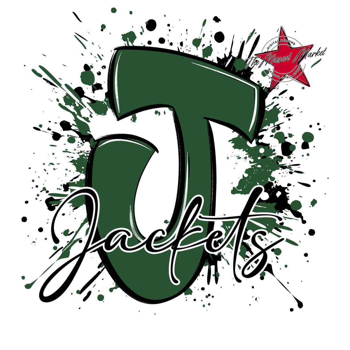 Jackets Mascot Splatter-Green