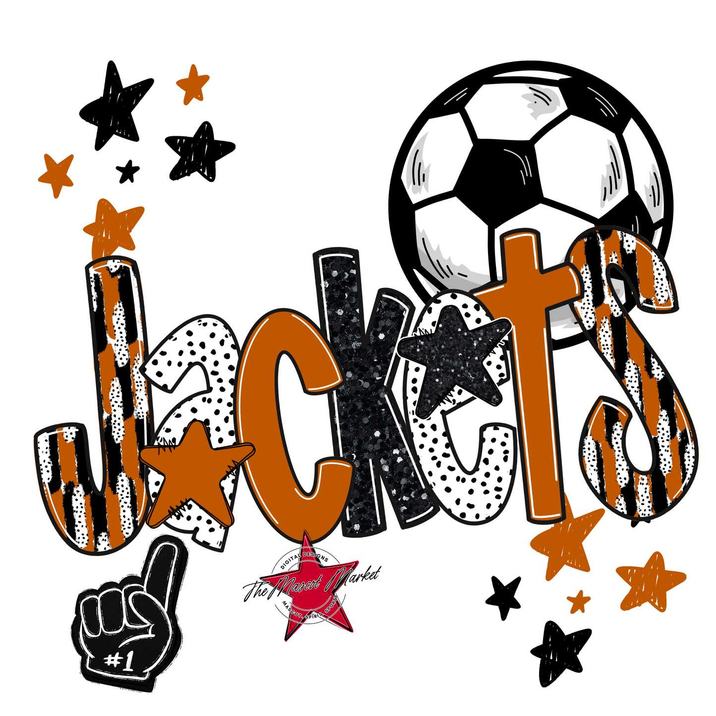 Jackets Soccer Scrape-Burnt Orange