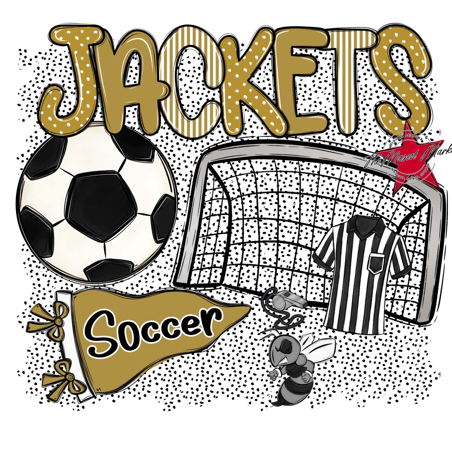 Jackets Soccer Spirit-Gold