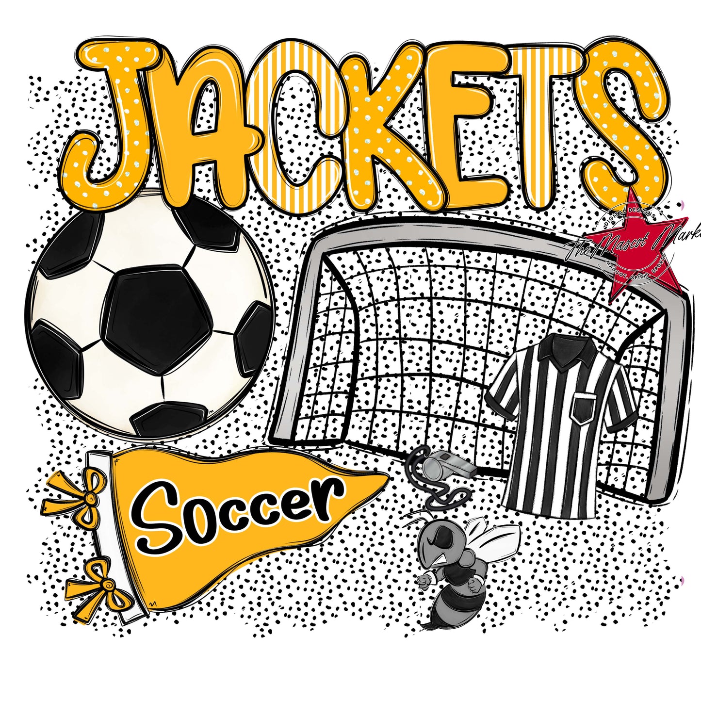 Jackets Soccer Spirit-Yellow