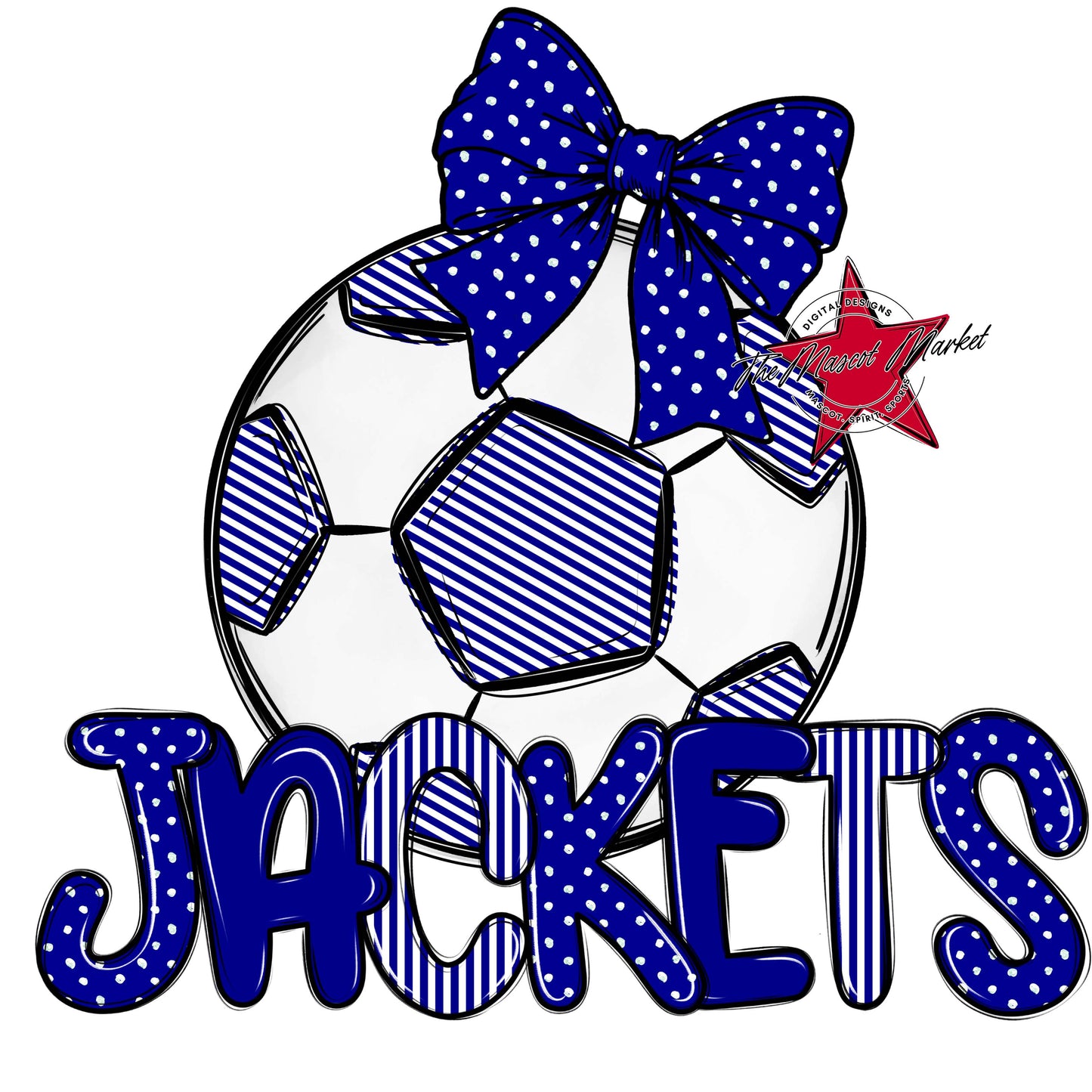 Jackets Soccer Spirit Design-Blue