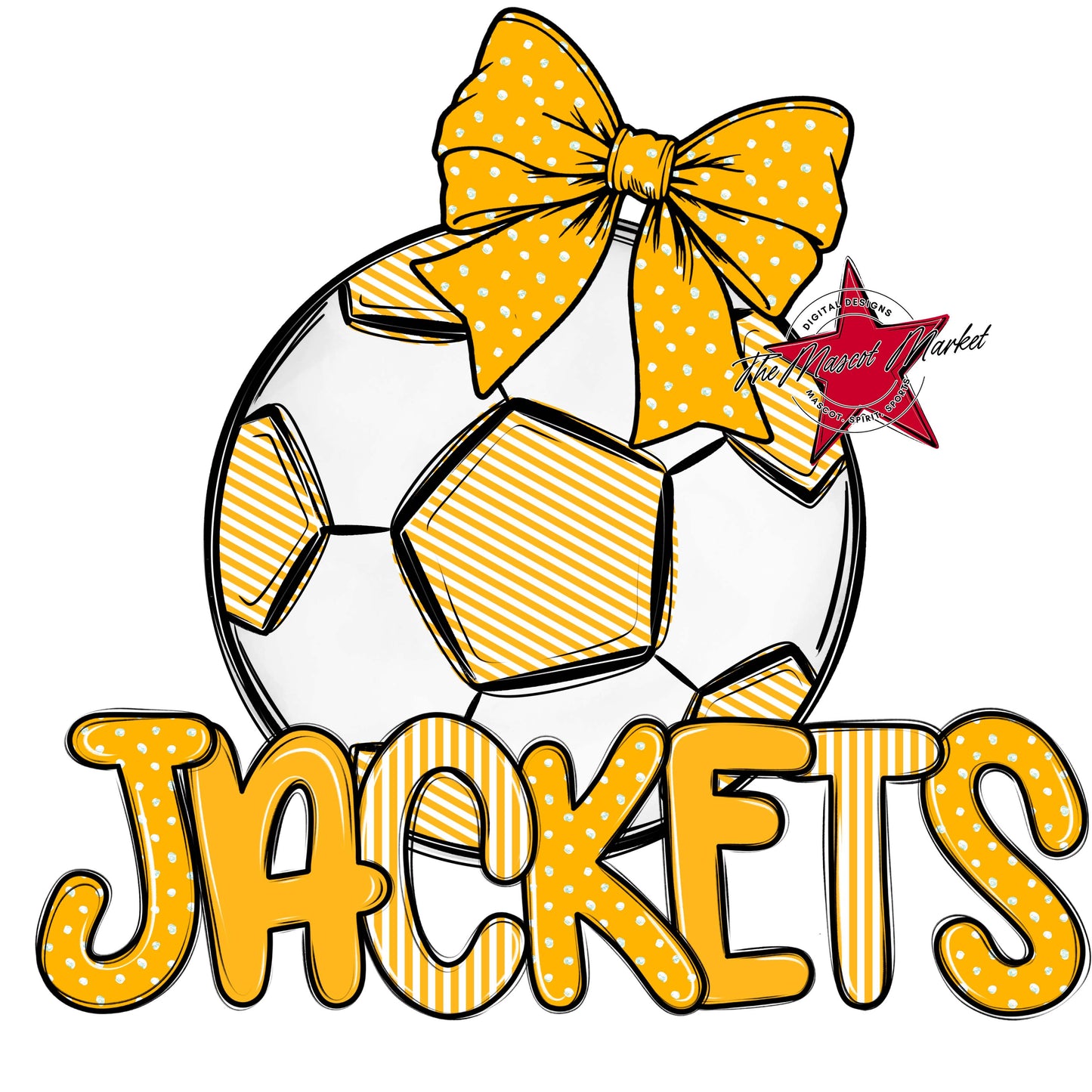 Jackets Soccer Spirit Design-Yellow